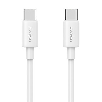 USAMS καλώδιο USB-C US-SJ711, 60W, 480Mbps, 1m, λευκό