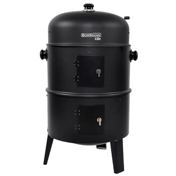 BORMANN ELITE BBQ1970 BORMANN Elite BBQ1970 Ψησταριά Κάρβουνου/Καπνιστήριο 2 σε 1 με Ρόδες