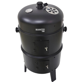 BORMANN ELITE BBQ1970 BORMANN Elite BBQ1970 Ψησταριά Κάρβουνου/Καπνιστήριο 2 σε 1 με Ρόδες