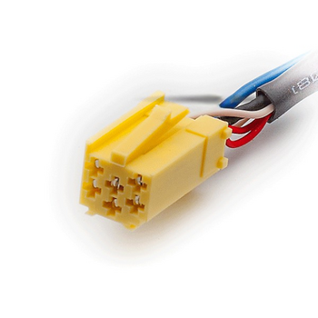 CARAV Industries Inc.  Line out adapter- Yellow mini ISO to 4 x RCA   15.201