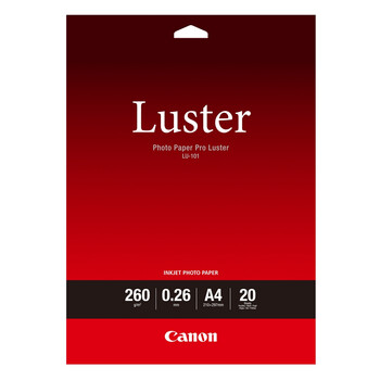 Canon Φωτογραφικό Χαρτί Pro Luster A4 Semi Glossy 260g/m² 20 Φύλλα (6211B006) (CAN-LU101A4) Canon Φωτογραφικό Χαρτί Pro Luster A4 Semi Glossy 260g/m² 20 Φύλλα (6211B006) (CAN-LU101A4)