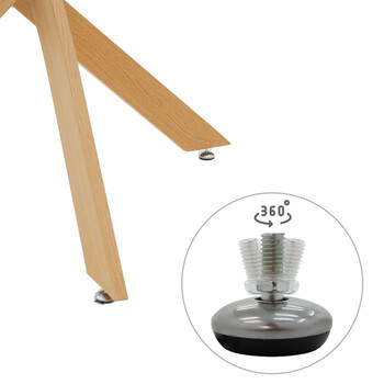 Τραπέζι Antoro pakoworld γυαλί και μεταλλικά πόδια σε φυσική απόχρωση Φ80x75εκ Τραπέζι Antoro pakoworld γυαλί και μεταλλικά πόδια σε φυσική απόχρωση Φ80x75εκ