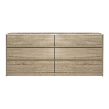Συρταριέρα Kuanger pakoworld mdf σε φυσική απόχρωση 120x40x70εκ