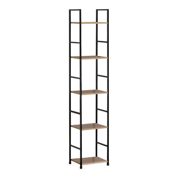 Βιβλιοθήκη Azuel pakoworld φυσικό-μαύρο μέταλλο 29x23.5x144εκ Βιβλιοθήκη Azuel pakoworld φυσικό-μαύρο μέταλλο 29x23.5x144εκ
