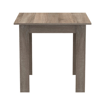Τραπέζι Manka I pakoworld σε sonoma truffle απόχρωση 80x80x77εκ