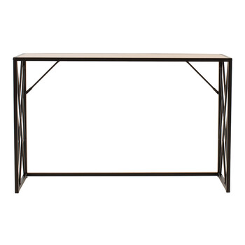 Κονσόλα Ivy pakoworld χρώμα καρυδί-μαύρο 120x35x75εκ