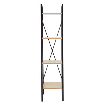 Βιβλιοθήκη Ramon pakoworld φυσικό-μαύρο 34x32,5x148εκ