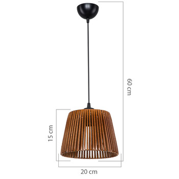 Φωτιστικό οροφής μονόφωτο PWL-1116 pakoworld Ε27 καφέ Φ20x15εκ
