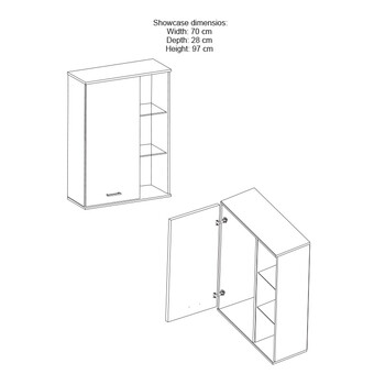 Σύνθετο σαλονιού Salome pakoworld LED wenge 200x41x190εκ Σύνθετο σαλονιού Salome pakoworld LED wenge 200x41x190εκ