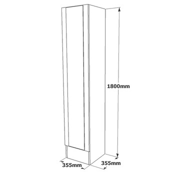Ντουλάπι-στήλη Xara pakoworld sonoma 35.5x35.5x180εκ