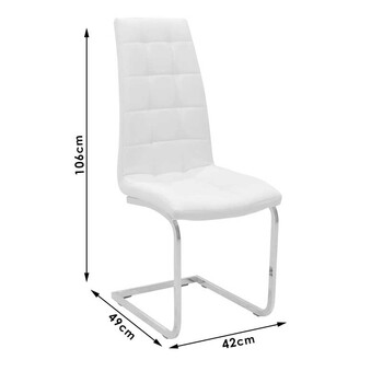 Καρέκλα Darrell pakoworld pu αντικέ γκρι-βάση χρωμίου 42x49x106εκ