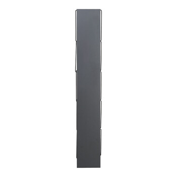 Βιβλιοθήκη mini Tars pakoworld  ανθρακί-μαύρο 50x22x150εκ