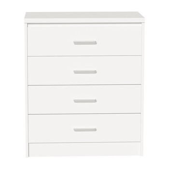 Συρταριέρα OLYMPUS pakoworld με 4 συρτάρια χρώμα λευκό 80x40x95εκ