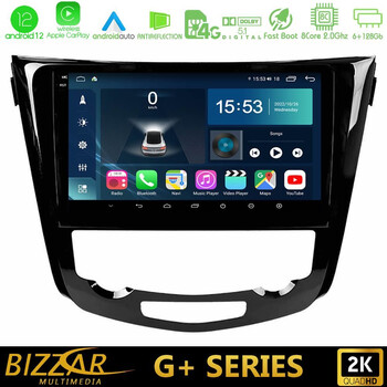 Bizzar g+ Series Nissan Qashqai j11 (Auto A/c) 8core Android12 6+128gb Navigation Multimedia Tablet 10 u-g-Ns0004a