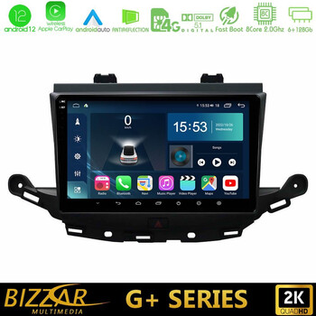 Bizzar g+ Series Opel Astra k 2015-2019 8core Android12 6+128gb Navigation Multimedia Tablet 9 u-g-Op0113