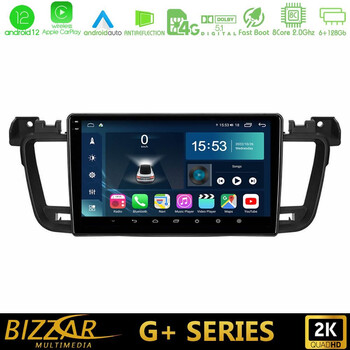 Bizzar g+ Series Peugeot 508 2010-2018 8core Android12 6+128gb Navigation Multimedia Tablet 9 u-g-Pg0704