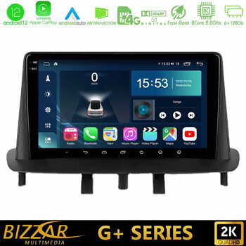 Bizzar g+ Series Renault Megane 3 2009-2013 8core Android12 6+128gb Navigation Multimedia Tablet 9 u-g-Rn0718