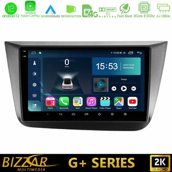 Bizzar g+ Series Seat Altea 2004-2015 8core Android12 6+128gb Navigation Multimedia Tablet 9 u-g-St0840