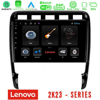Lenovo car pad Porsche Cayenne 2003-2010 4core Android 13 2+32gb Navigation Multimedia Tablet 9 u-len-Pc0956