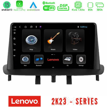 Lenovo car pad Renault Megane 3 2009-2013 4core Android 13 2+32gb Navigation Multimedia Tablet 9 u-len-Rn0718