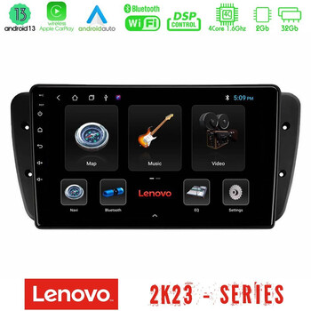 Lenovo car pad Seat Ibiza 2008-2012 4core Android 13 2+32gb Navigation Multimedia Tablet 9 u-len-St0499