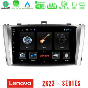 Lenovo car pad Toyota Avensis t27 4core Android 13 2+32gb Navigation Multimedia Tablet 9 u-len-Ty0864