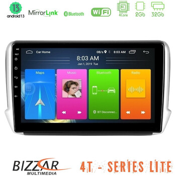 Bizzar 4t Series Peugeot 208/2008 4core Android13 2+32gb Navigation Multimedia Tablet 10 u-lvb-Pg0164