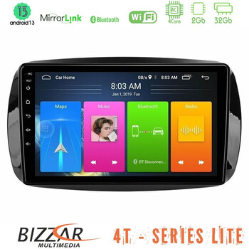 Bizzar 4t Series Smart 453 4core Android13 2+32gb Navigation Multimedia Tablet 9 u-lvb-Sm0861