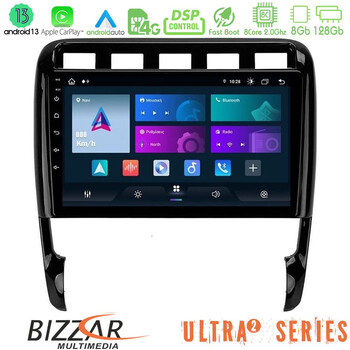 Bizzar Ultra Series Porsche Cayenne 2003-2010 8core Android13 8+128gb Navigation Multimedia Tablet 9 u-ul2-Pc0956