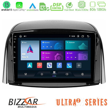 Bizzar Ultra Series Renault Koleos 2007-2015 8core Android13 8+128gb Navigation Multimedia Tablet 9 u-ul2-Rn0440