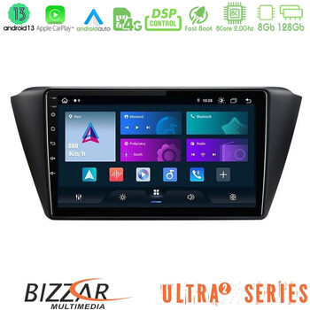 Bizzar Ultra Series Skoda Fabia 2015-2021 8core Android13 8+128gb Navigation Multimedia Tablet 9 u-ul2-Sk0150