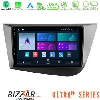 Bizzar Ultra Series Seat Leon 8core Android13 8+128gb Navigation Multimedia Tablet 9 u-ul2-St0839