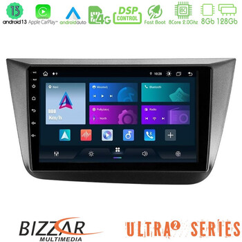Bizzar Ultra Series Seat Altea 2004-2015 8core Android13 8+128gb Navigation Multimedia Tablet 9 u-ul2-St0840