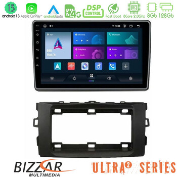 Bizzar Ultra Series Toyota Auris 2013-2016 8core Android13 8+128gb Navigation Multimedia Tablet 10 u-ul2-Ty1294
