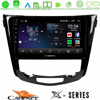 Cadence x Series Nissan Qashqai j11 (Auto A/c) 8core Android12 4+64gb Navigation Multimedia Tablet 10 u-x-Ns0004a