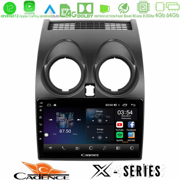 Cadence x Series Nissan Qashqai j10 8core Android12 4+64gb Navigation Multimedia Tablet 9 u-x-Ns0264