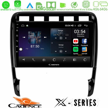 Cadence x Series Porsche Cayenne 2003-2010 8core Android12 4+64gb Navigation Multimedia Tablet 9 u-x-Pc0956