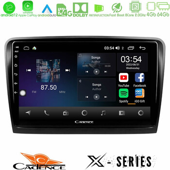 Cadence x Series Skoda Superb 2008-2015 8core Android12 4+64gb Navigation Multimedia Tablet 9 u-x-Sk0817
