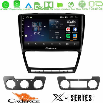 Cadence x Series Skoda Octavia 5 8core Android12 4+64gb Navigation Multimedia Tablet 10 u-x-Sk229b