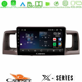 Cadence x Series Toyota Corolla 2002-2006 8core Android12 4+64gb Navigation Multimedia Tablet 9 u-x-Ty0254