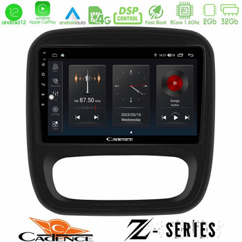 Cadence z Series Renault/nissan/opel/fiat 8core Android12 2+32gb Navigation Multimedia Tablet 9 u-z-Rn1102