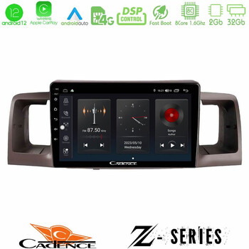 Cadence z Series Toyota Corolla 2002-2006 8core Android12 2+32gb Navigation Multimedia Tablet 9 u-z-Ty0254