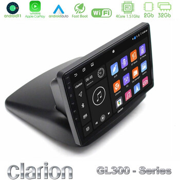 Clarion Gl300 Series 4core Android11 2+32gb Fiat Doblo 2002-2009 Navigation Multimedia Tablet 10 με Carplay &Amp; Android Auto u-gl3-Ft1892