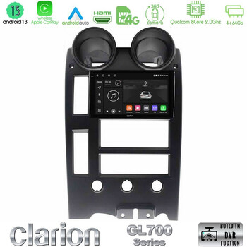 Clarion Gl700 Series Hummer h2 2002-2007 8core Android13 4+64gb Navigation Multimedia Tablet 9″ με Carplay &Amp; Android Auto u-gl7-Hu1542