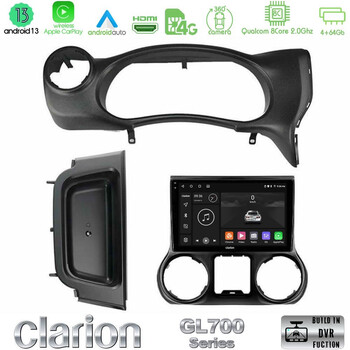 Clarion Gl700 Series 8core Android13 4+64gb Jeep Wrangler 2014-2017 Navigation Multimedia Tablet 9 με Carplay &Amp; Android Auto u-gl7-Jp0788