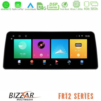 Bizzar car pad Fr12 Series Ford Courier 2015-2023 8core Android 12 4+32gb Navigation Multimedia Tablet 12.3 u-Fr12-Fd1794