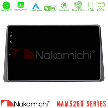 Nakamichi Nam5260 Series 4core Android12 4+64gb Dacia Duster 2019-> Navigation Multimedia Tablet 10 με Carplay & Android Auto u-n44-Dc0628