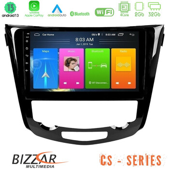 Bizzar cs Series 4core Android13 2+32gb Nissan Qashqai j11 (Auto A/c) Navigation Multimedia Tablet 10 u-cs-Ns0004a