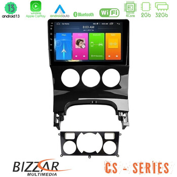 Bizzar cs Series 4core Android13 2+32gb Peugeot 3008 Auto a/c Navigation Multimedia Tablet 9 u-cs-Pg0163