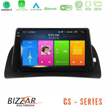 Bizzar cs Series 4core Android13 2+32gb Renault Kangoo 2013-2018 Navigation Multimedia Tablet 9 u-cs-Rn1027